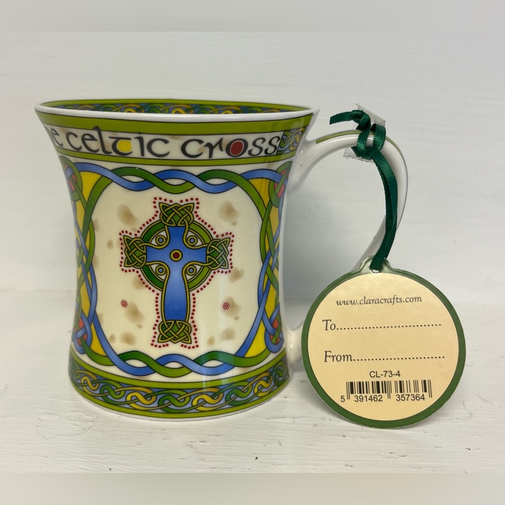 NWT The Celtic Cross from Clara Irish Weave, Bone China Cup or Mug collectible - Picture 2 of 5